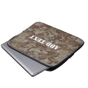 Woodland Desert MilitaryCamouflage Laptop Sleeve