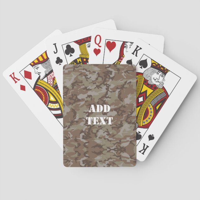 Woodland Desert MilitaryCamouflage Playing Cards (Back)