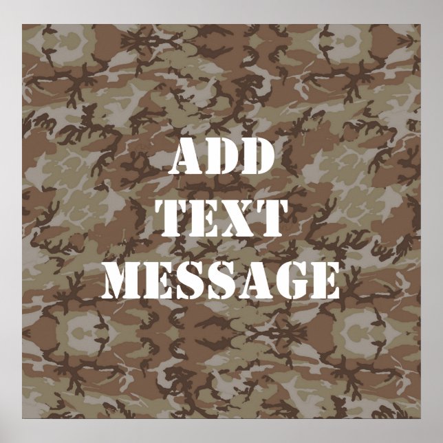 Woodland Desert MilitaryCamouflage Poster (Front)