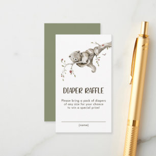 Woodland Diaper Raffle Enclosure Card