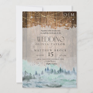 Woodland Elegant Rustic Wedding Invitation