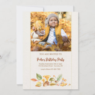 Woodland Elements Photo Invitation