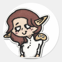 Woodland Elf with Slime Friend Sticker
