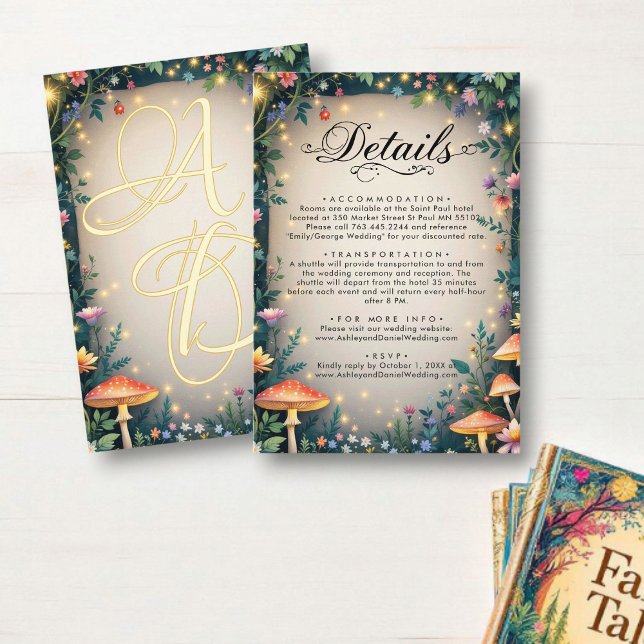 Woodland Enchanted Forest Fairytale Wedding Enclosure Card (Creator Uploaded)