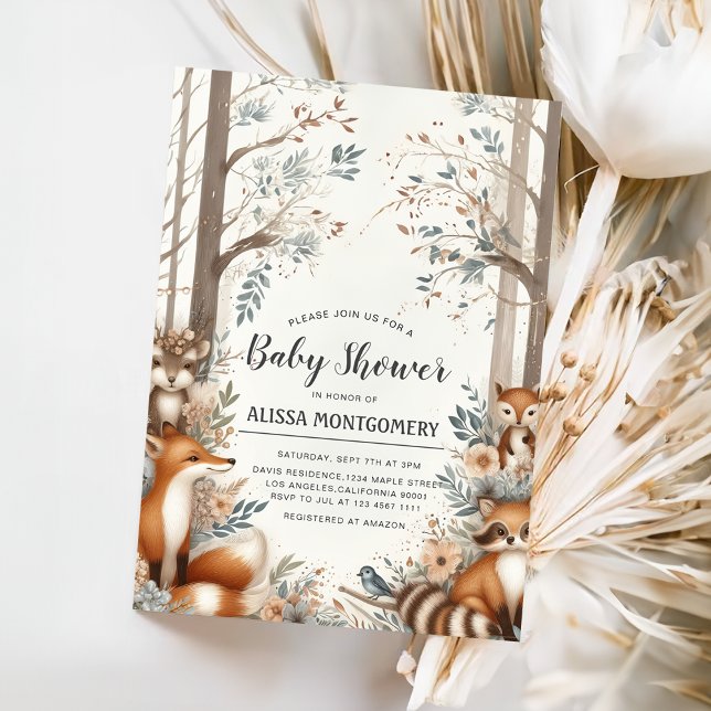 Woodland Enchantment baby shower Invitation (Creator Uploaded)