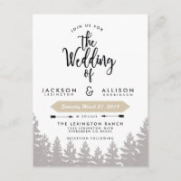 Woodland Escape Wedding Invite