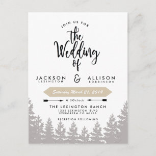Woodland Escape Wedding Invite