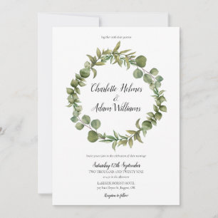 Woodland Eucalyptus Greenery Wedding Invitation