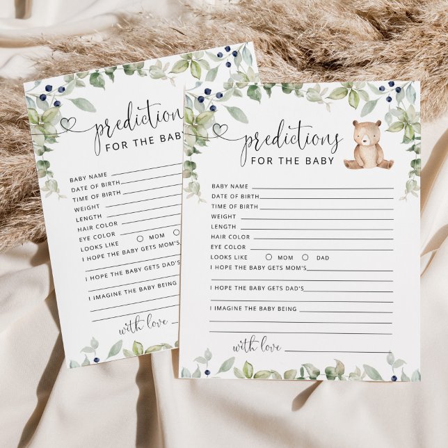 Woodland eucalyptus little bear baby predictions (Creator Uploaded)