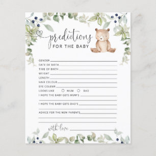 Woodland eucalyptus little bear baby predictions