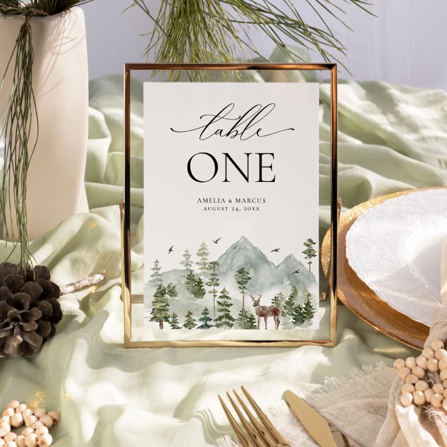 Woodland Evergreen Table Number (Creator Uploaded)