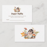 Woodland Fairy Baby Shower Diaper Raffle Tickets