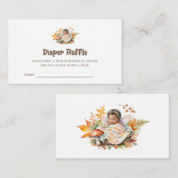 Woodland Fairy  Baby Shower Diaper Raffle Tickets