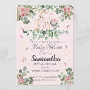 Woodland Fairy Baby Shower Invitation