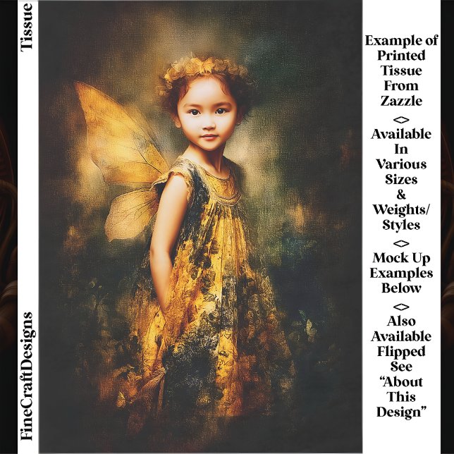 Woodland Fairy Child, Flower Crown EG5R Decoupage Tissue Paper (Creator Uploaded)