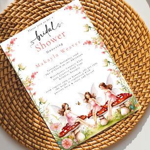 Woodland Fairy Mushroom Enchanted Bridal Shower Invitation