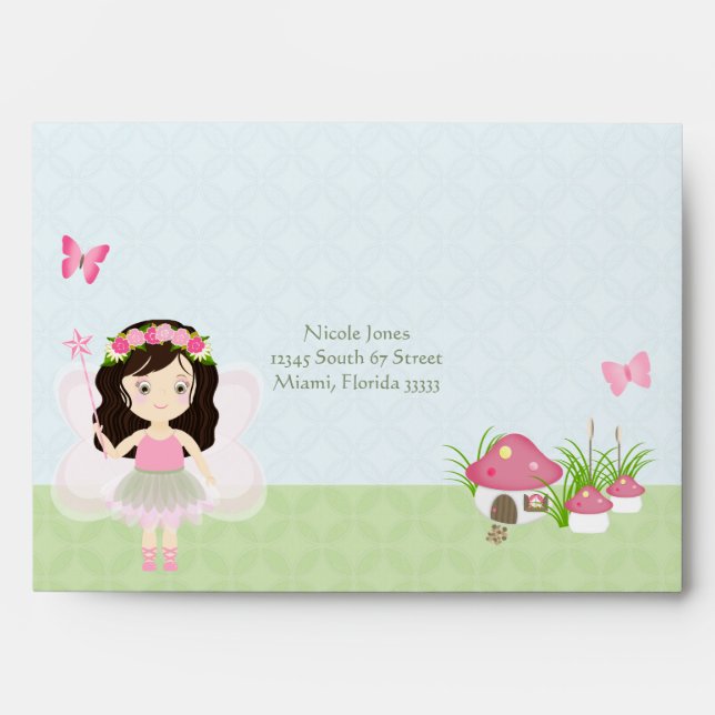 Woodland Fairy Princess Envelope (Front)