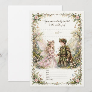 Woodland Fairy Wedding Invitation