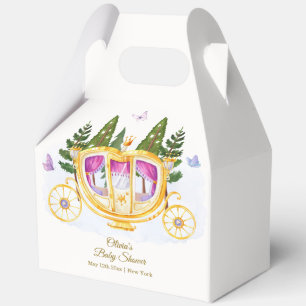 Woodland Fairytale Princess Carriage Baby Shower Favour Box
