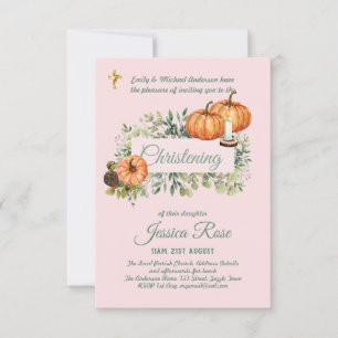 Woodland Fall Christening Invites Baptism 
