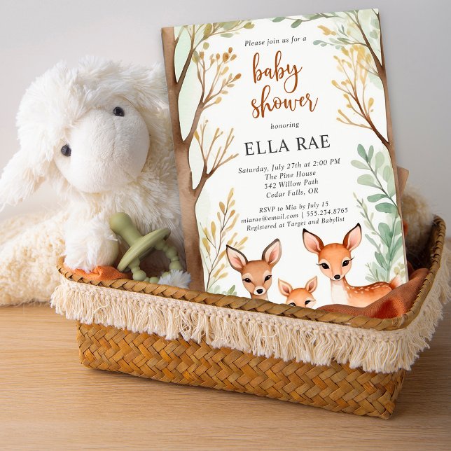 Woodland Family Baby Shower Invitation (Creator Uploaded)