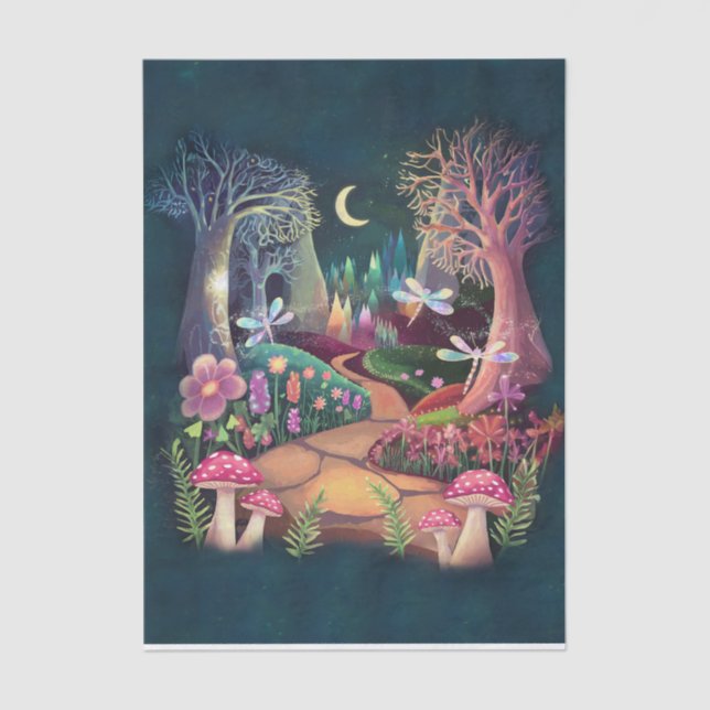 Woodland Fantasy, Nature's Magical Fairyland Tissue Paper (Front)