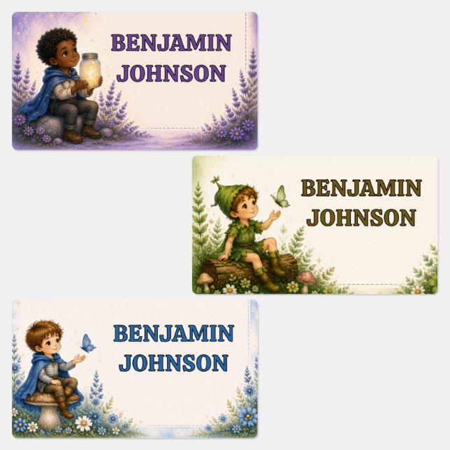 Woodland Fantasy School Boy Name (Group)