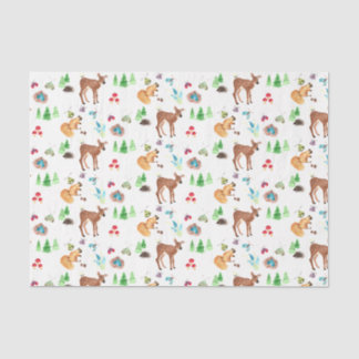 Woodland fawn and friends tissue paper