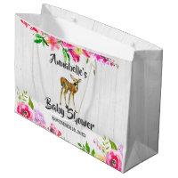 Woodland Fawn Deer Watercolor Floral Baby Shower