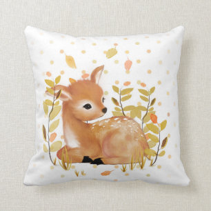 Woodland Fawn Throw Pillows