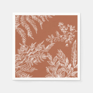 Woodland Fern Botanical Wedding Paper Napkin
