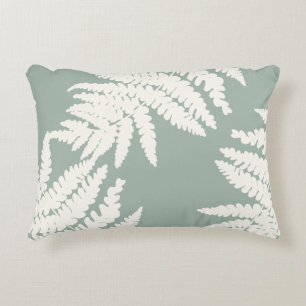 Woodland Fern Leaf Custom Background Colours  Decorative Cushion