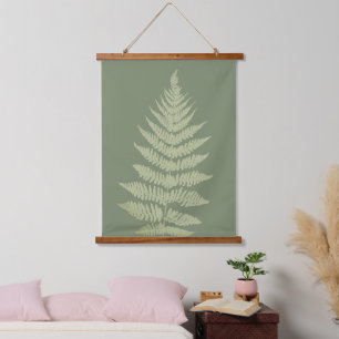 Woodland Fern Leves Custom Background Colours Hanging Tapestry