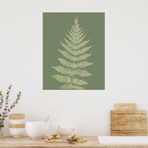 Woodland Fern Leves  Custom Background Colours 