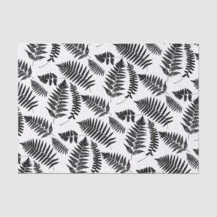 Woodland Fern Pattern, Black and White Tissue Paper