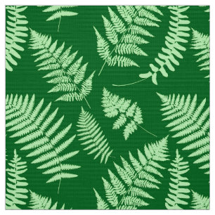 Woodland Fern Pattern, Light and Dark Green Fabric