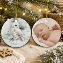 Woodland first Christmas With Baby Photo