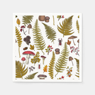 Woodland flora and fauna 2 napkin