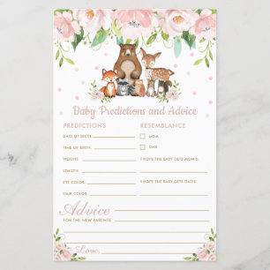 Woodland Floral Baby Predictions & Advice Shower