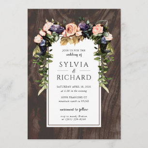 Woodland Floral Wedding Invitation