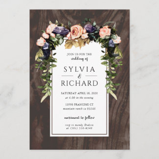 Woodland Floral Wedding Invitation