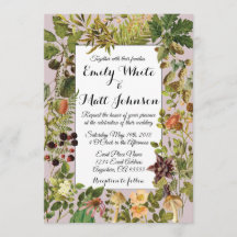 Woodland Floral Wedding Invitation