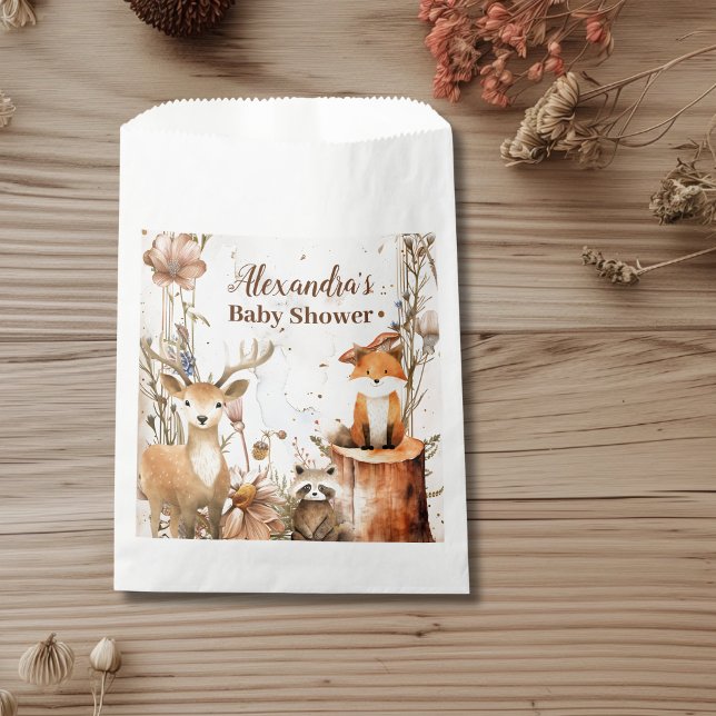 Woodland Forest Animals Baby Shower Favour Bag (Creator Uploaded)