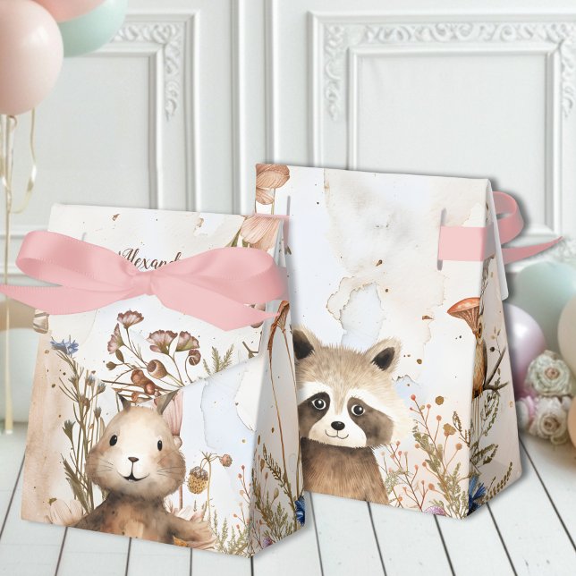 Woodland Forest Animals Baby Shower Favour Box (Creator Uploaded)