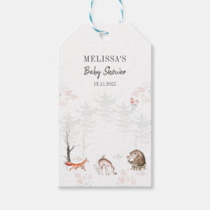 Woodland Forest Animals Baby Shower Gift Tags