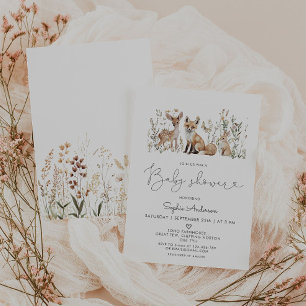 Woodland Forest Animals Baby Shower  Invitation