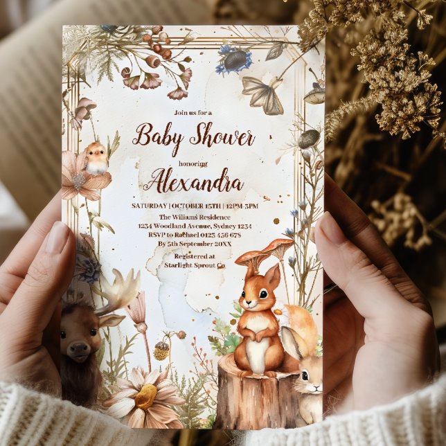 Woodland Forest Animals Baby Shower Invitation (Creator Uploaded)