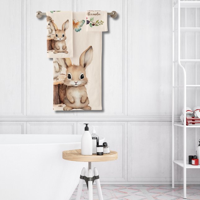 Woodland Forest Animals Bath Towel Set (Creator Uploaded)