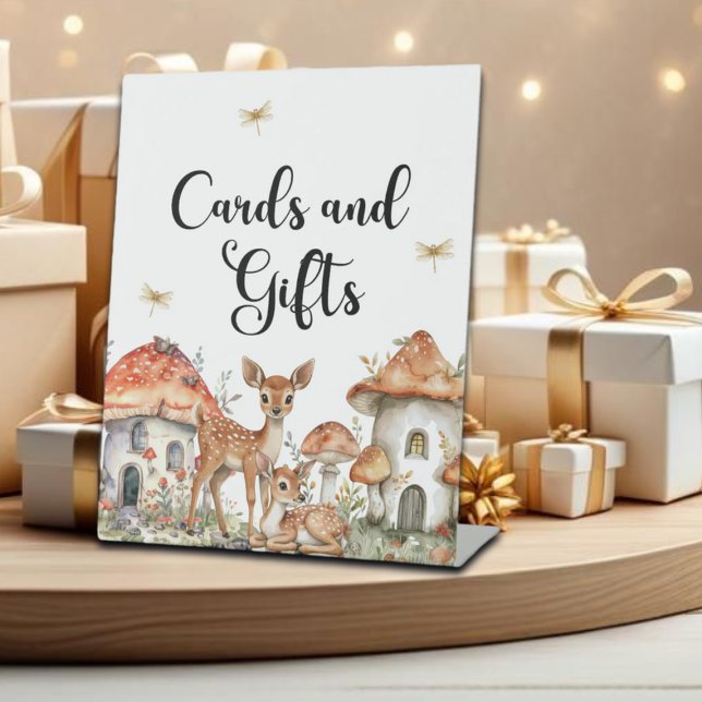 Woodland Forest Animals Cards and Gifts Pedestal Sign (Creator Uploaded)