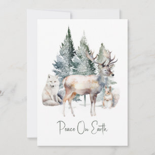 Woodland Forest Animals Christmas Holiday